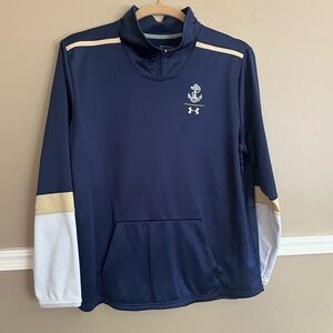 Under Armour U.S. Navy Midshipmen Naval Academy 1/4 Zip pullover Sz 2XL